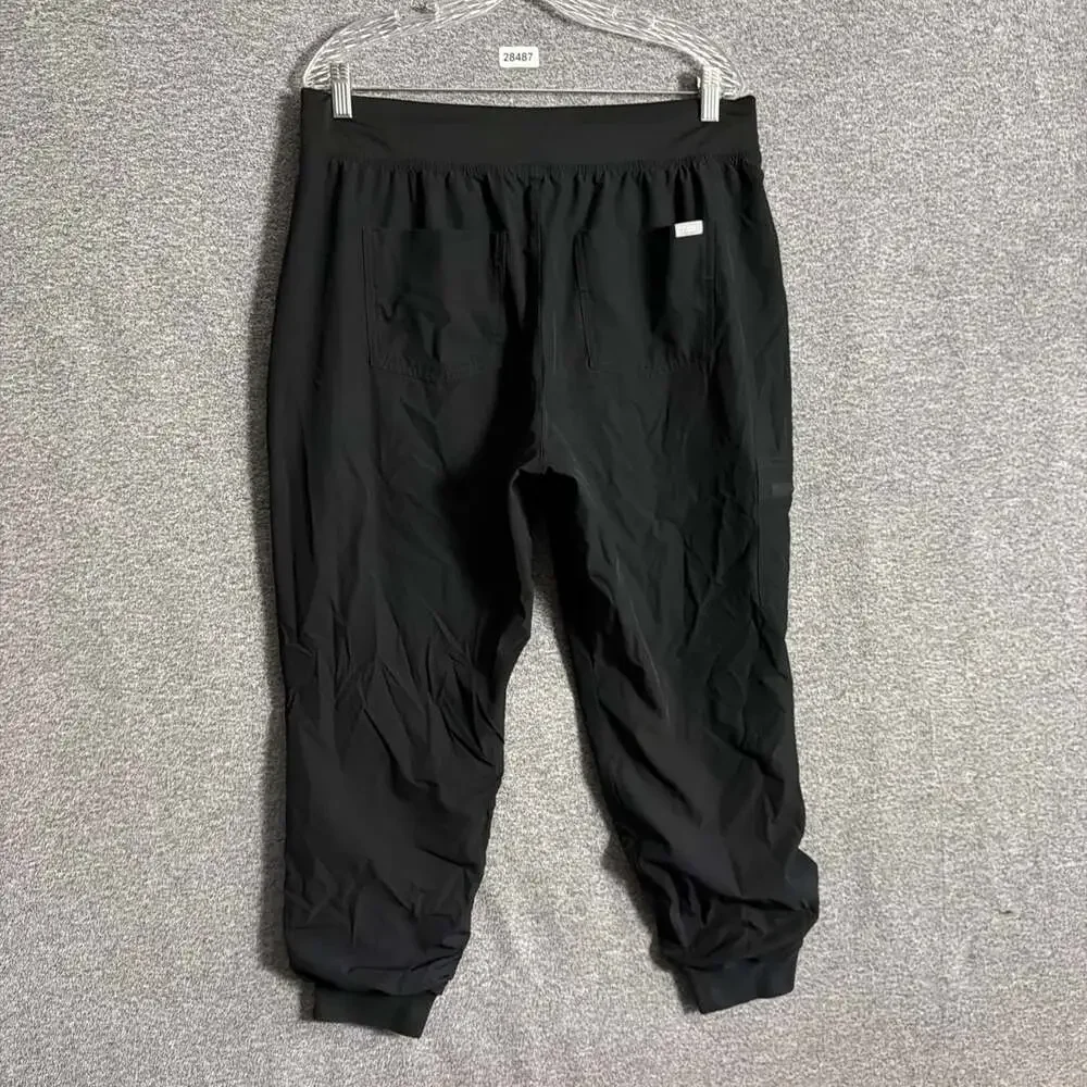 Figs Women’s Size XL/P Black Mesh Lined Zamora Cargo Scrub Pant - Pockets